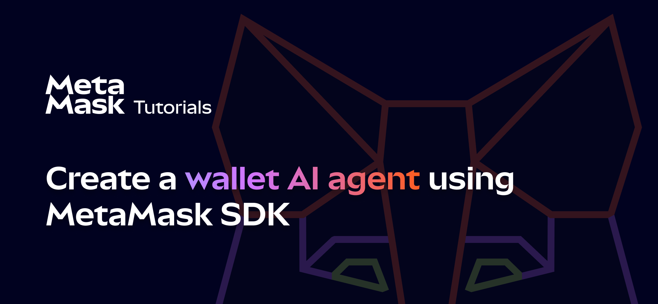 Create an AI agent using MetaMask Wallet SDK